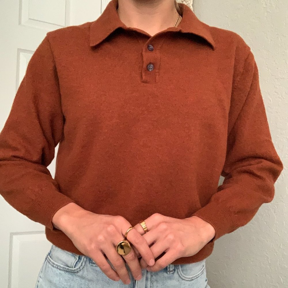 Burnt Orange Jos. A. Bank Wool Sweater